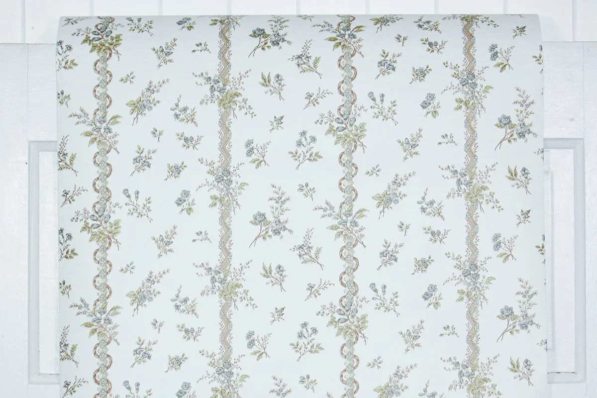 1980s Floral Vintage Wallpaper