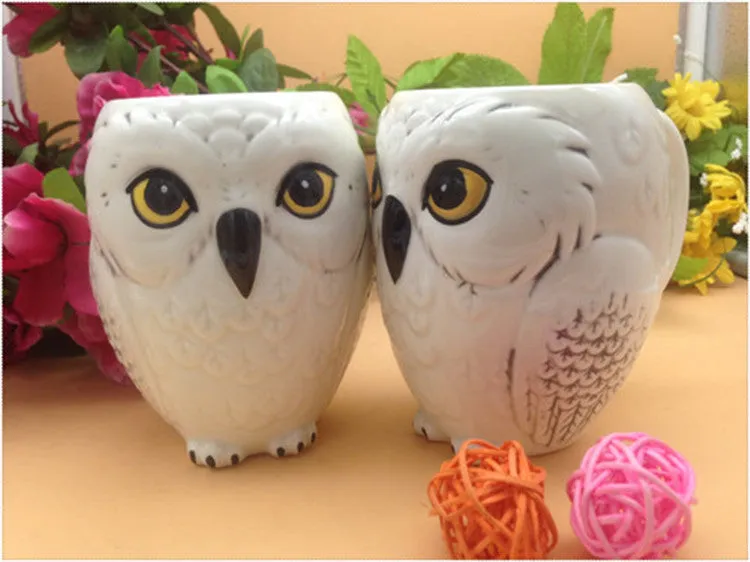 3D Animal Cups Owl Mug Ceramic Mug Coffee Cup Cute Office Mugs