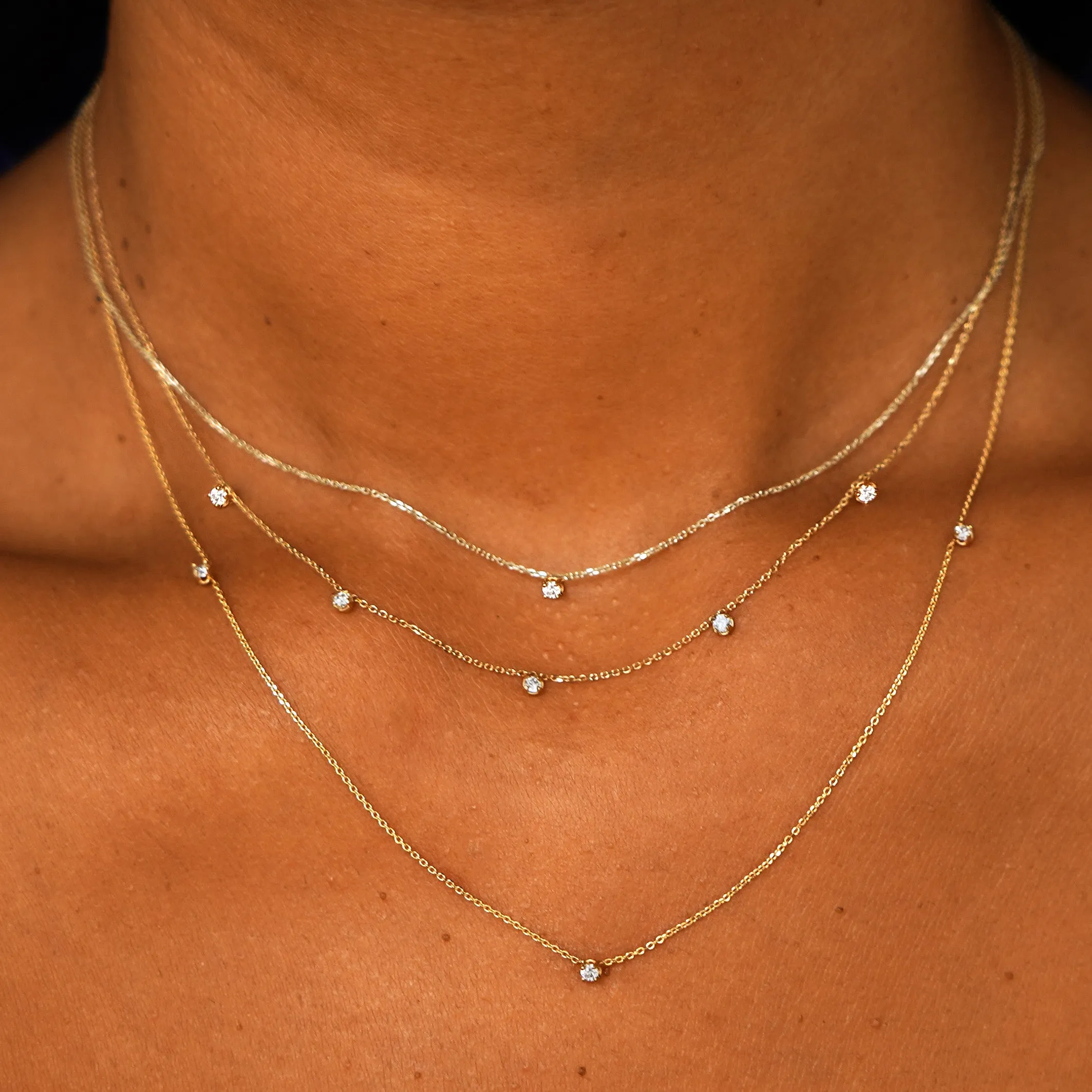 5 Diamond Cable Necklace