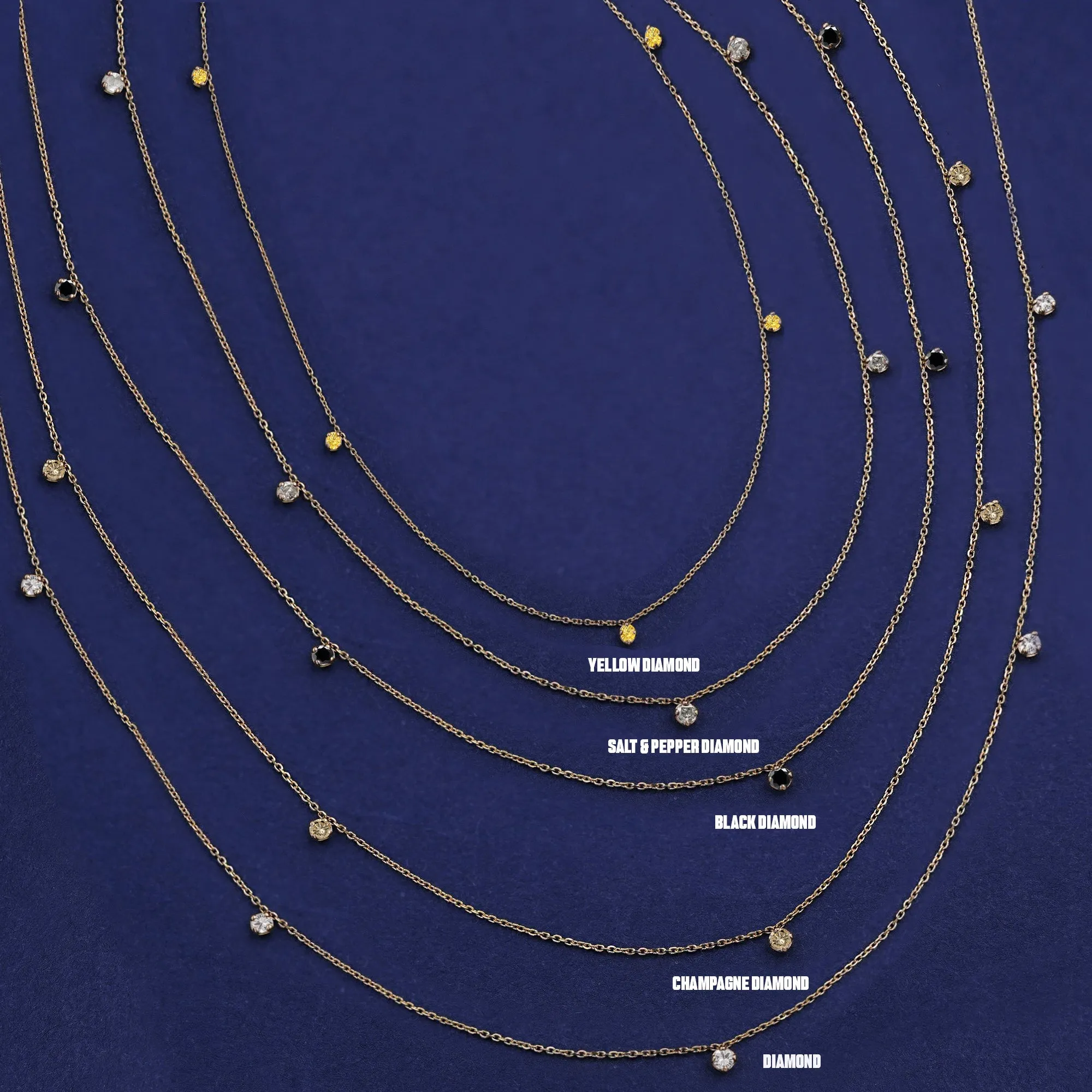 5 Diamond Cable Necklace