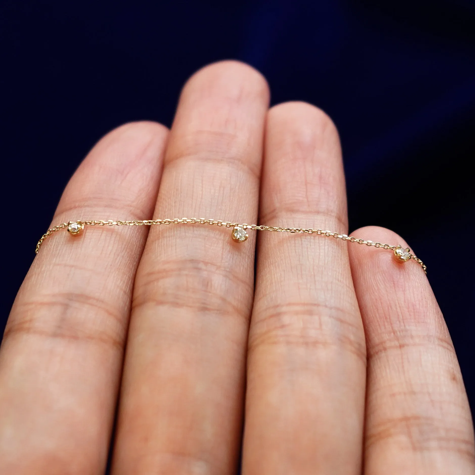 5 Diamond Cable Necklace