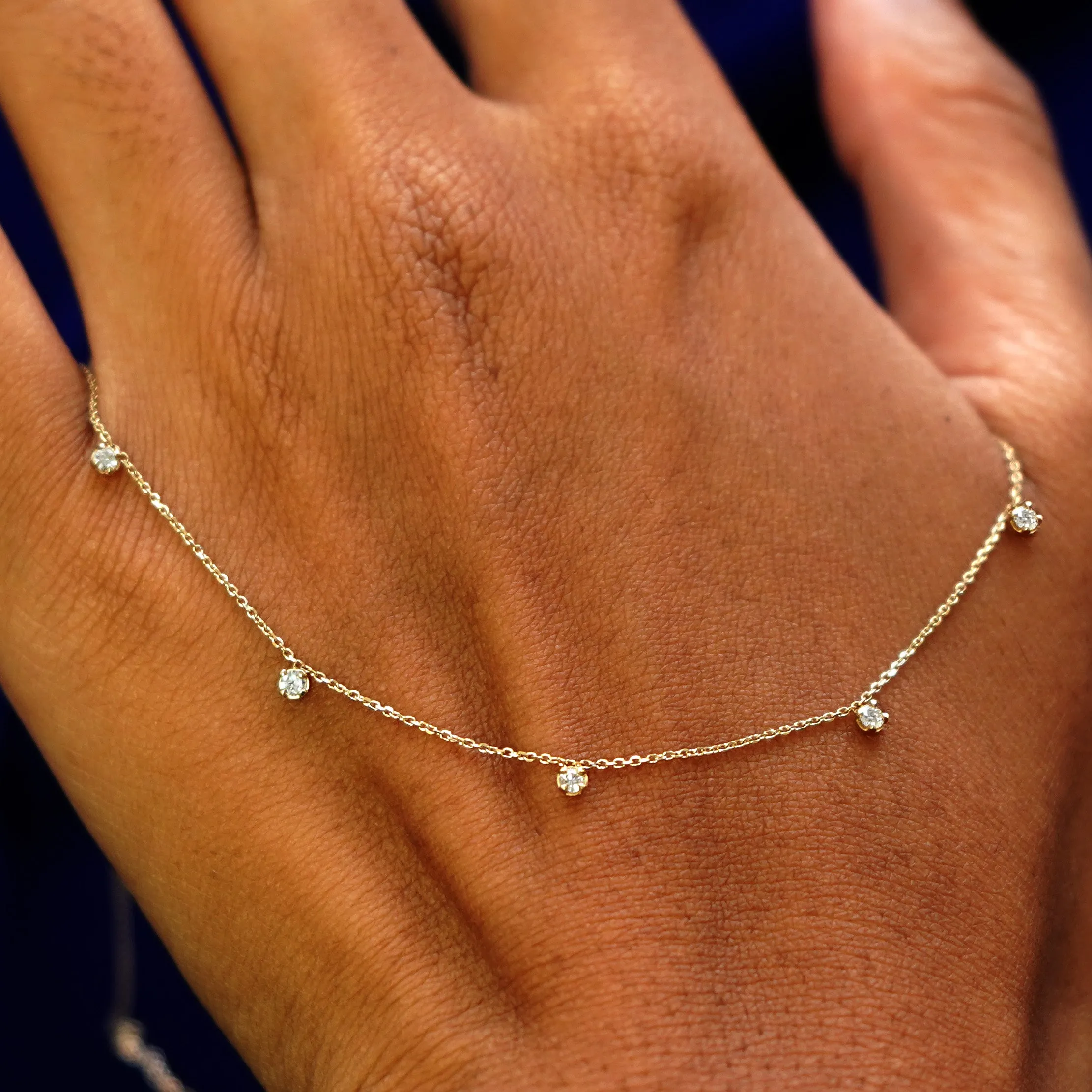 5 Diamond Cable Necklace