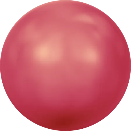 5810 Round Pearls, Crystal Neon Red Pearl (001 770)