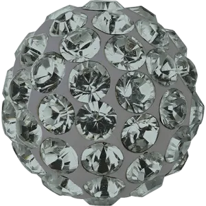 86001 Swarovski BeCharmed Pave Ball, Black Diamond (215) / Silver (03)