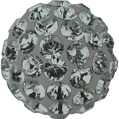 86001 Swarovski BeCharmed Pave Ball, Black Diamond (215) / Silver (03)