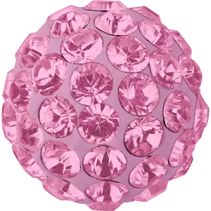 86001 Swarovski BeCharmed Pave Ball, Light Rose (223) / Rose (06)