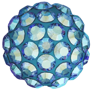 86001 Swarovski BeCharmed Pave Ball, Light Sapphire Shimmer (211 SHIM) / Cadetblue (43)
