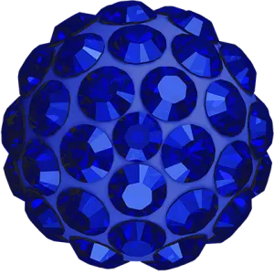 86001 Swarovski BeCharmed Pave Ball, Majestic Blue (296) / Dark Blue (15)