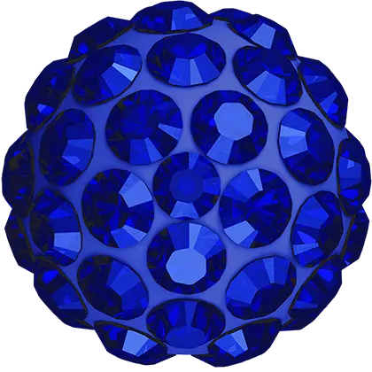 86001 Swarovski BeCharmed Pave Ball, Majestic Blue (296) / Dark Blue (15)