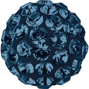 86001 Swarovski BeCharmed Pave Ball, Montana (207) / Navy Blue (17)
