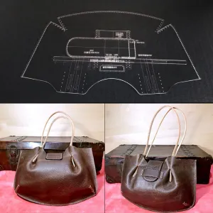 Acrylic Leather Template Women Handmamde Handbag Pattern DIY Hobby Leathercraft Sewing Pattern Stencils 46.5x28.5x15cm
