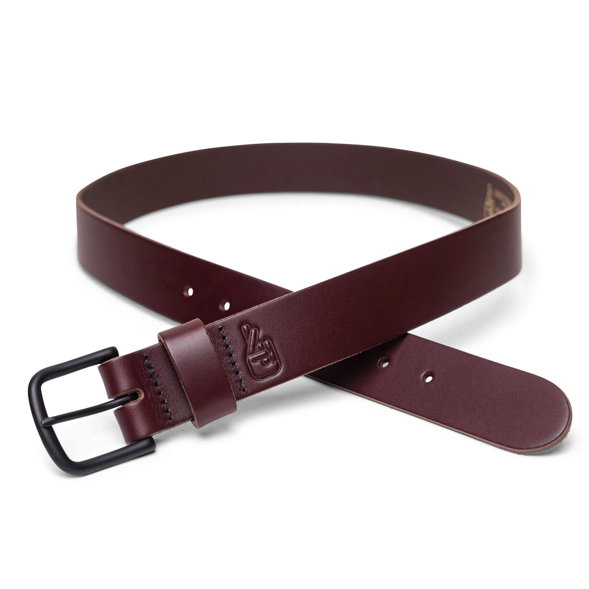 Adventure Leather Belt - Cognac Black