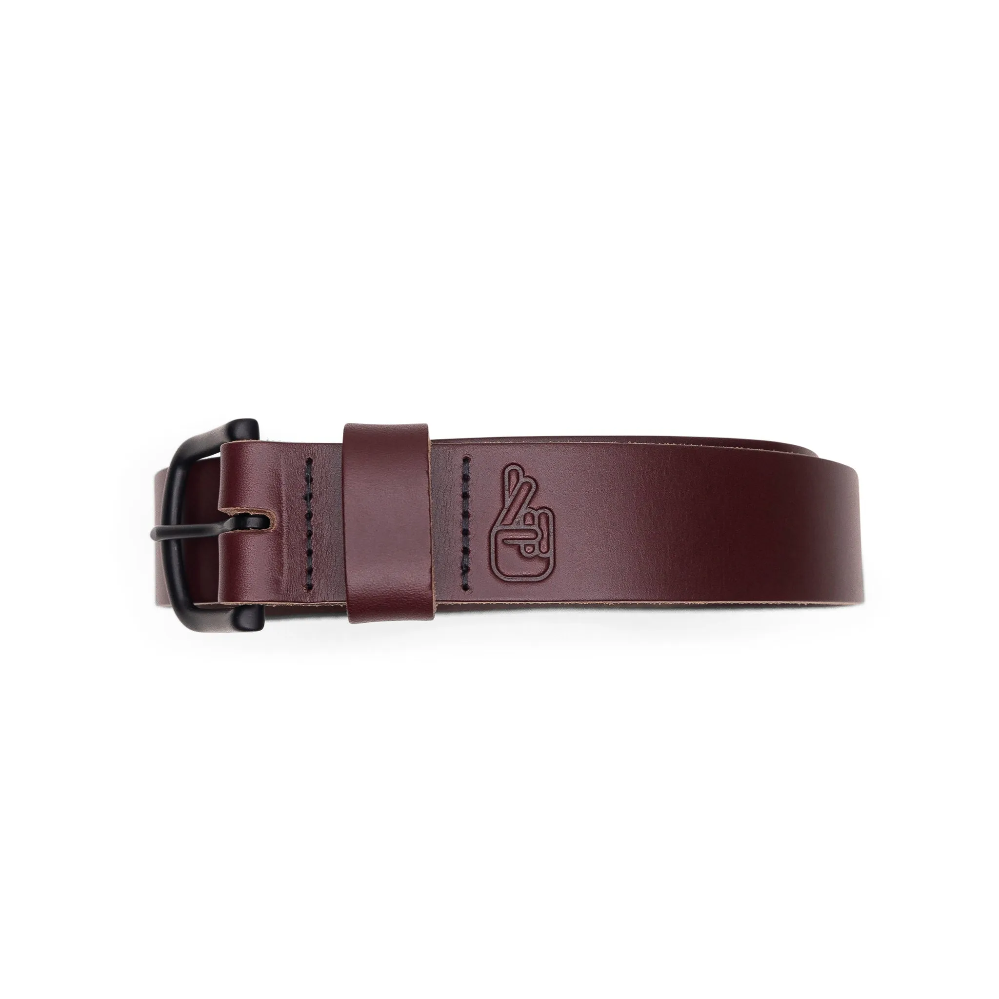 Adventure Leather Belt - Cognac Black