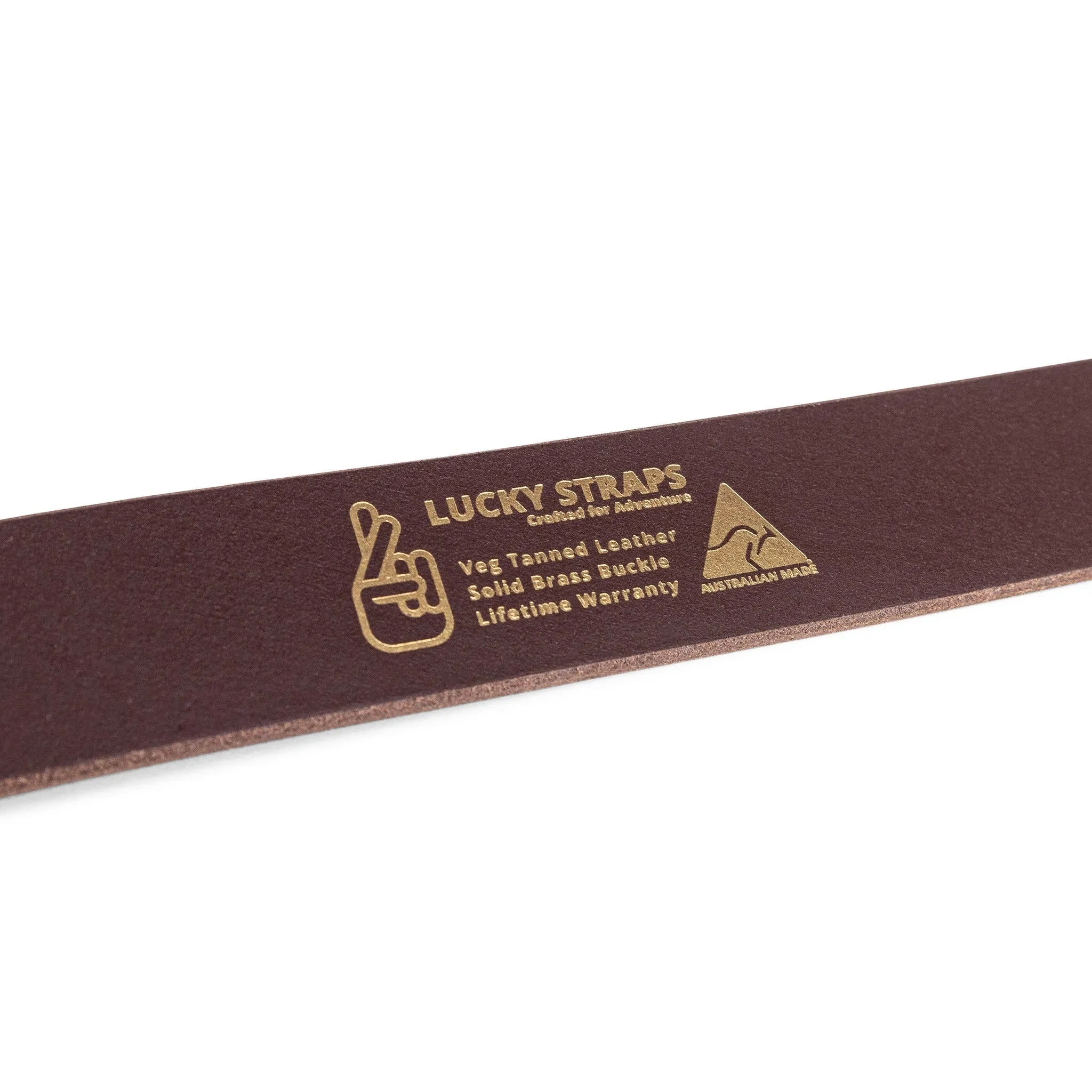 Adventure Leather Belt - Cognac Black
