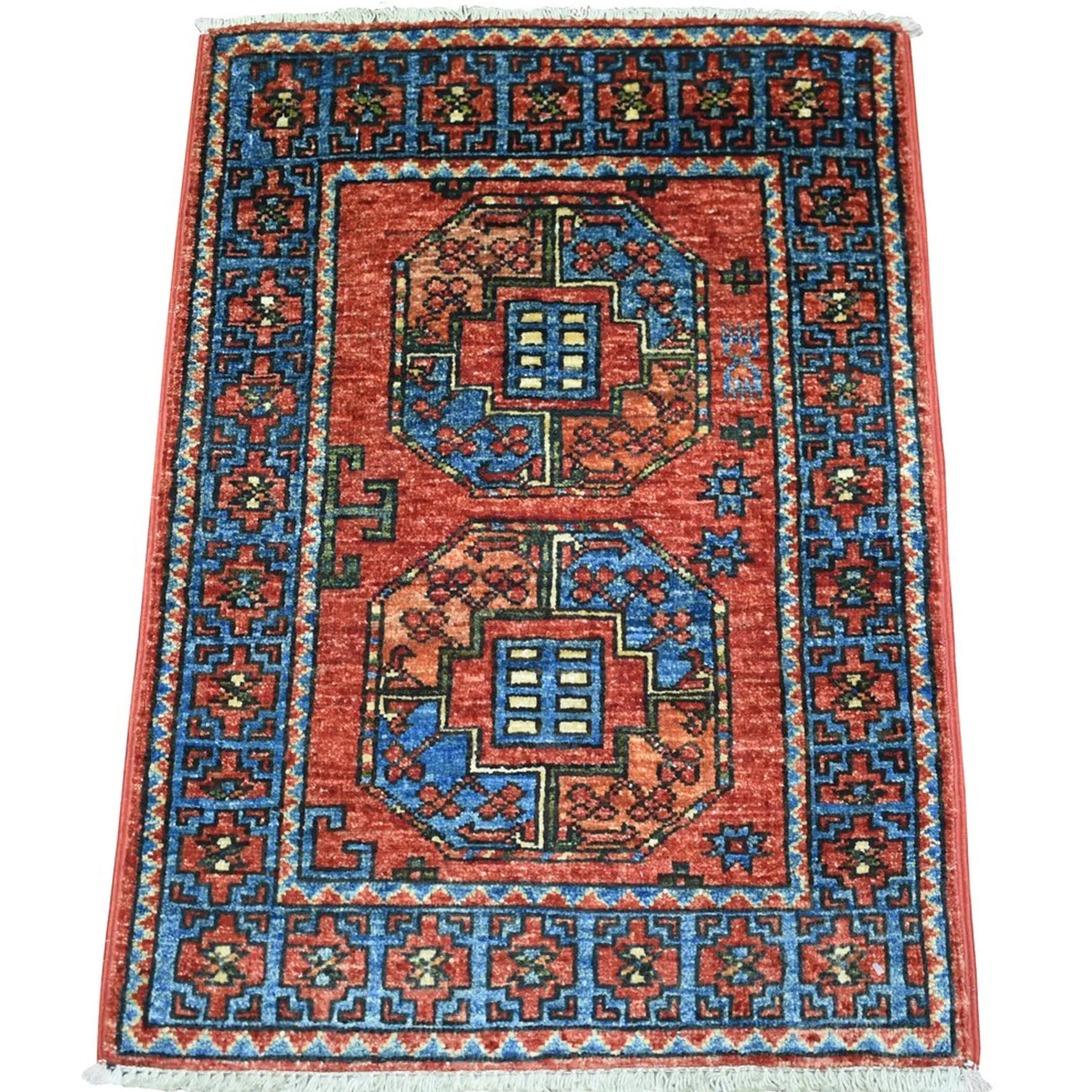 Afghan Hand-Knotted Peshawar Handmade Wool Rug (Size 2.0 X 2.10) Cwral-8988