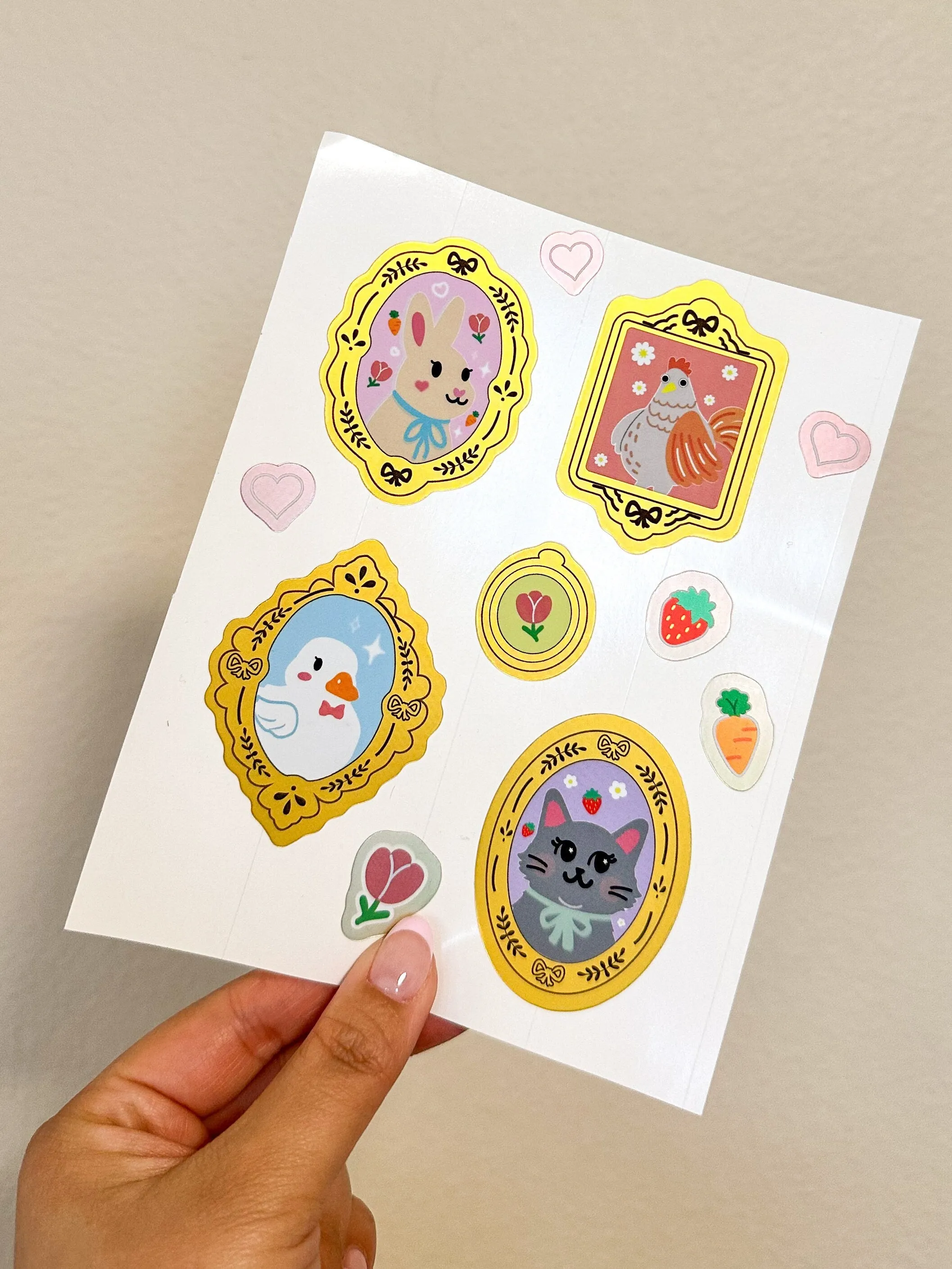Animal Portrait Sticker Sheet