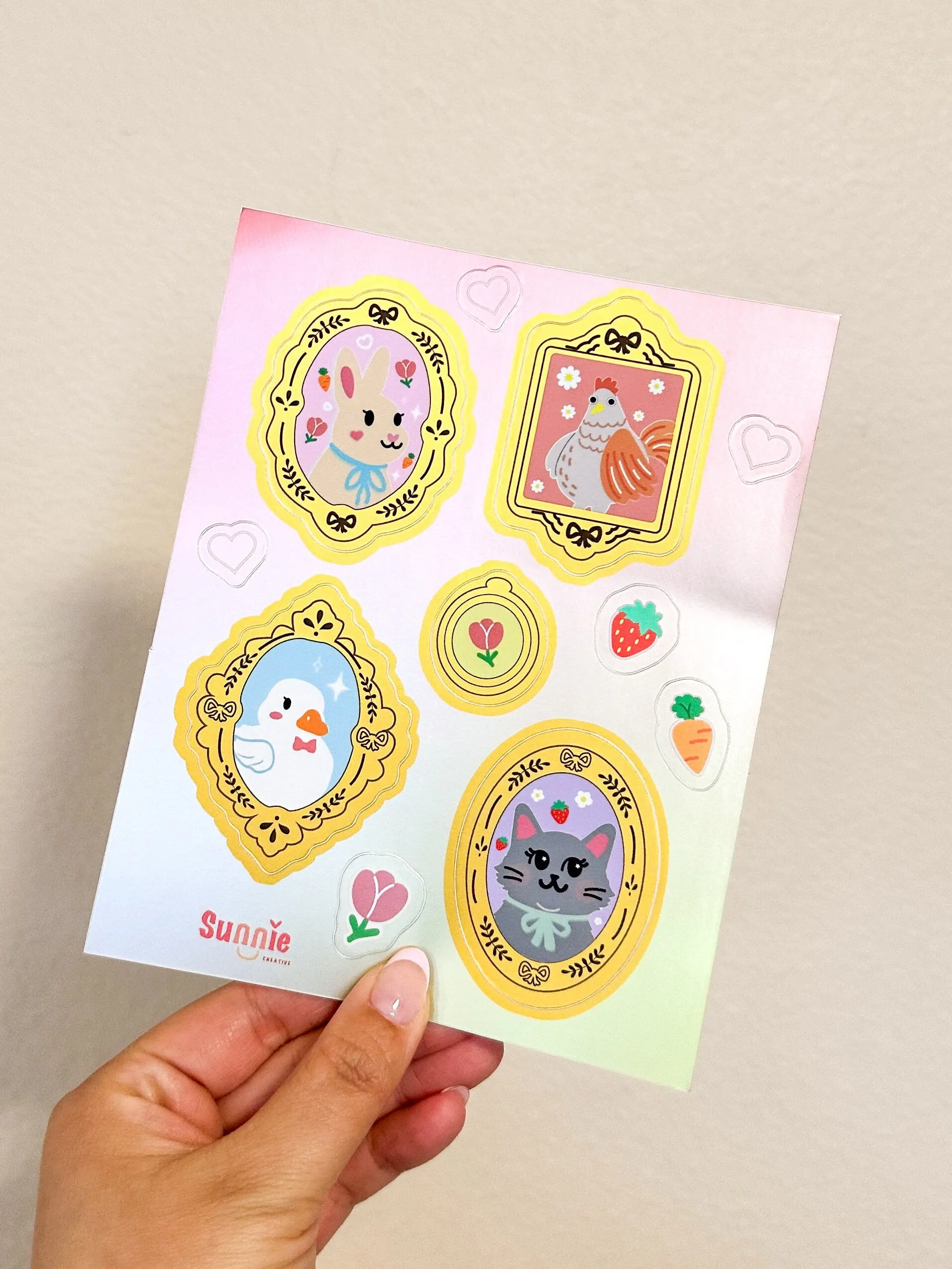 Animal Portrait Sticker Sheet