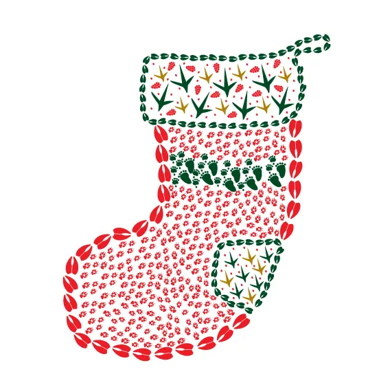 Animal Track Christmas Cards - Multi Pack