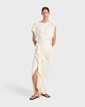 Ardea Draped Skirt - Pearl