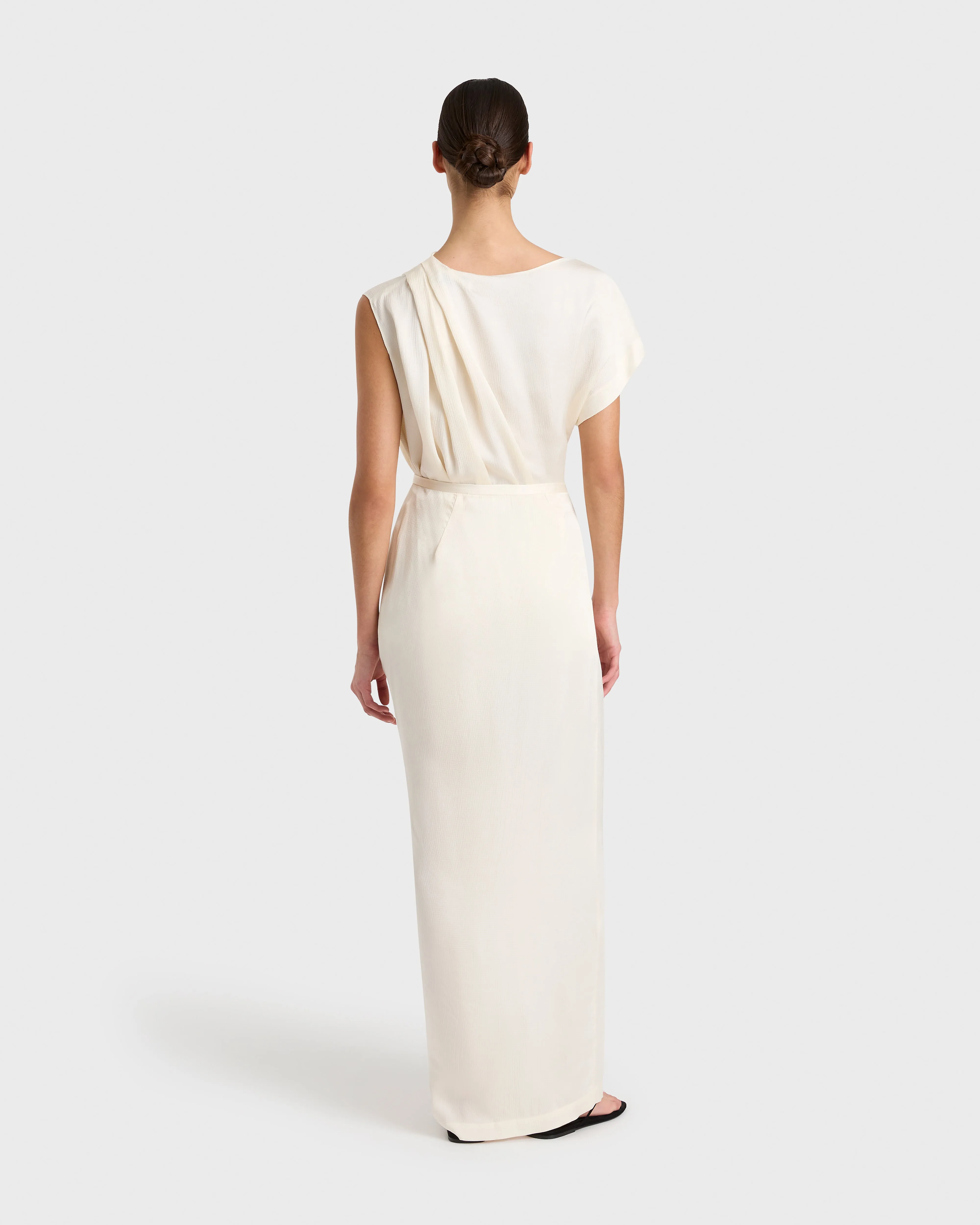 Ardea Draped Skirt - Pearl