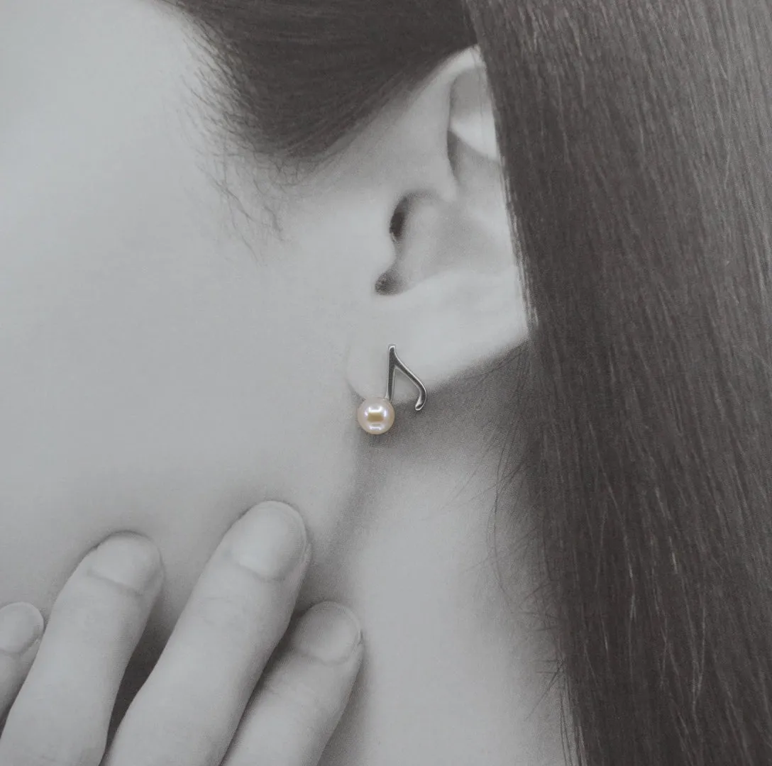 Asymmetrical Musical Notes Stud Earrings