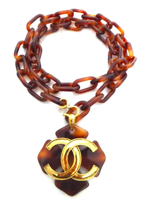 Authentic Chanel Vintage Tortoise Necklace