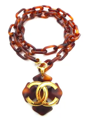 Authentic Chanel Vintage Tortoise Necklace