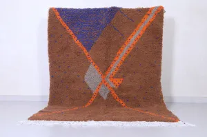 Berber Rug 4.5 x 6.3 Ft - Tribal Handmade Wool Rug