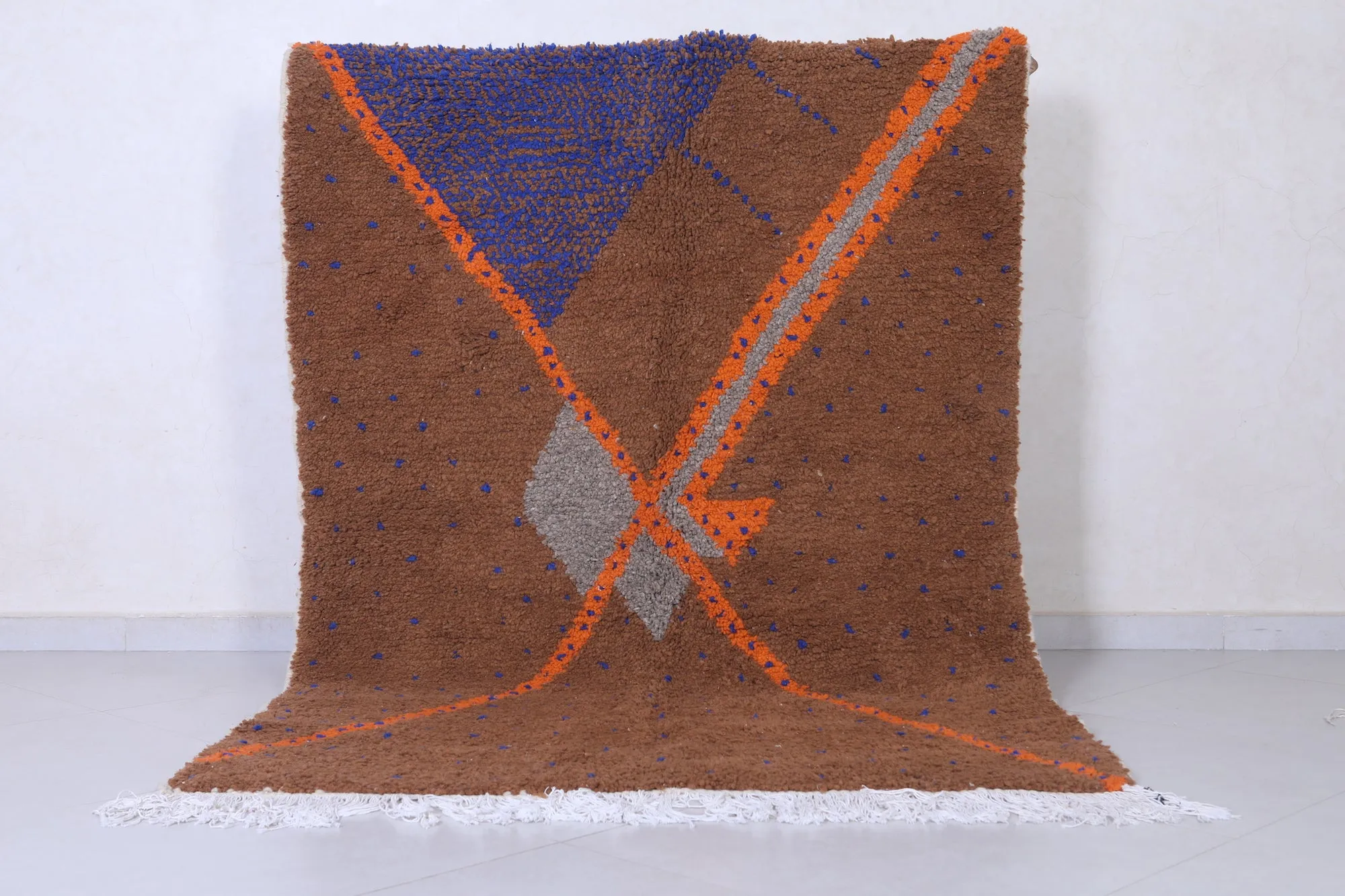 Berber Rug 4.5 x 6.3 Ft - Tribal Handmade Wool Rug