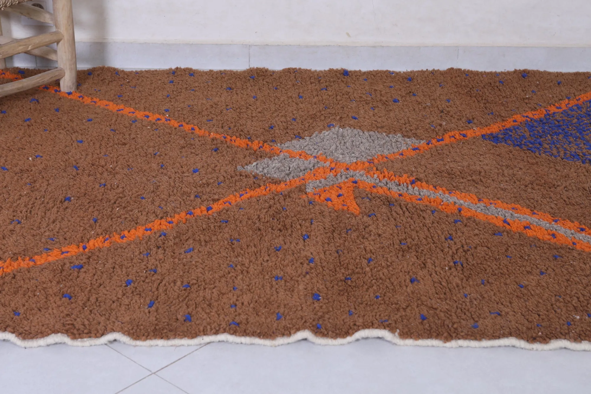 Berber Rug 4.5 x 6.3 Ft - Tribal Handmade Wool Rug