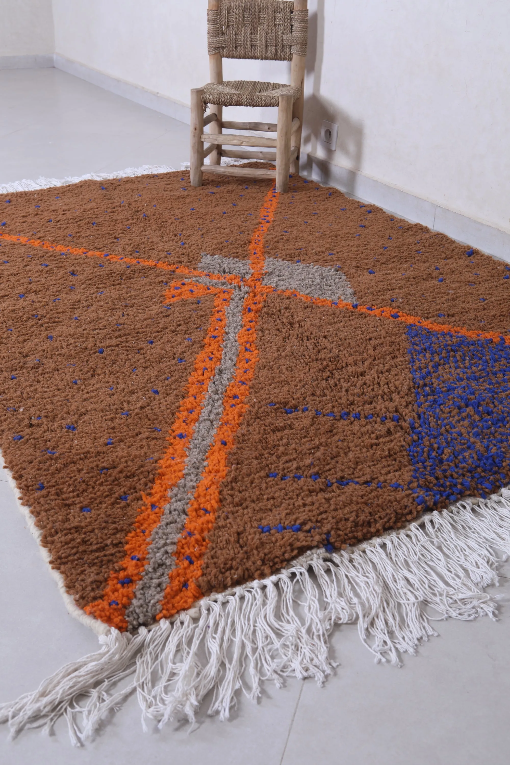 Berber Rug 4.5 x 6.3 Ft - Tribal Handmade Wool Rug