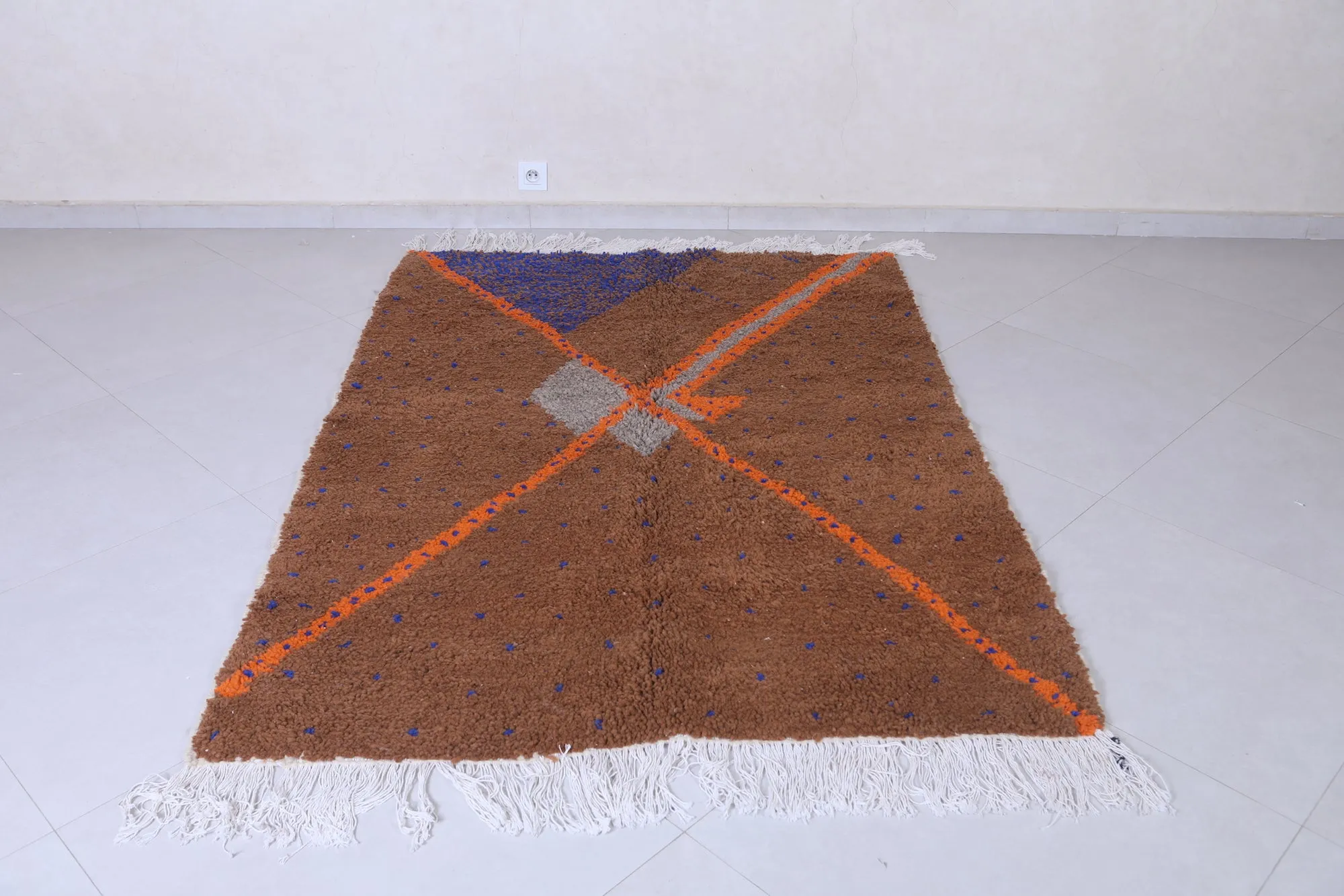 Berber Rug 4.5 x 6.3 Ft - Tribal Handmade Wool Rug