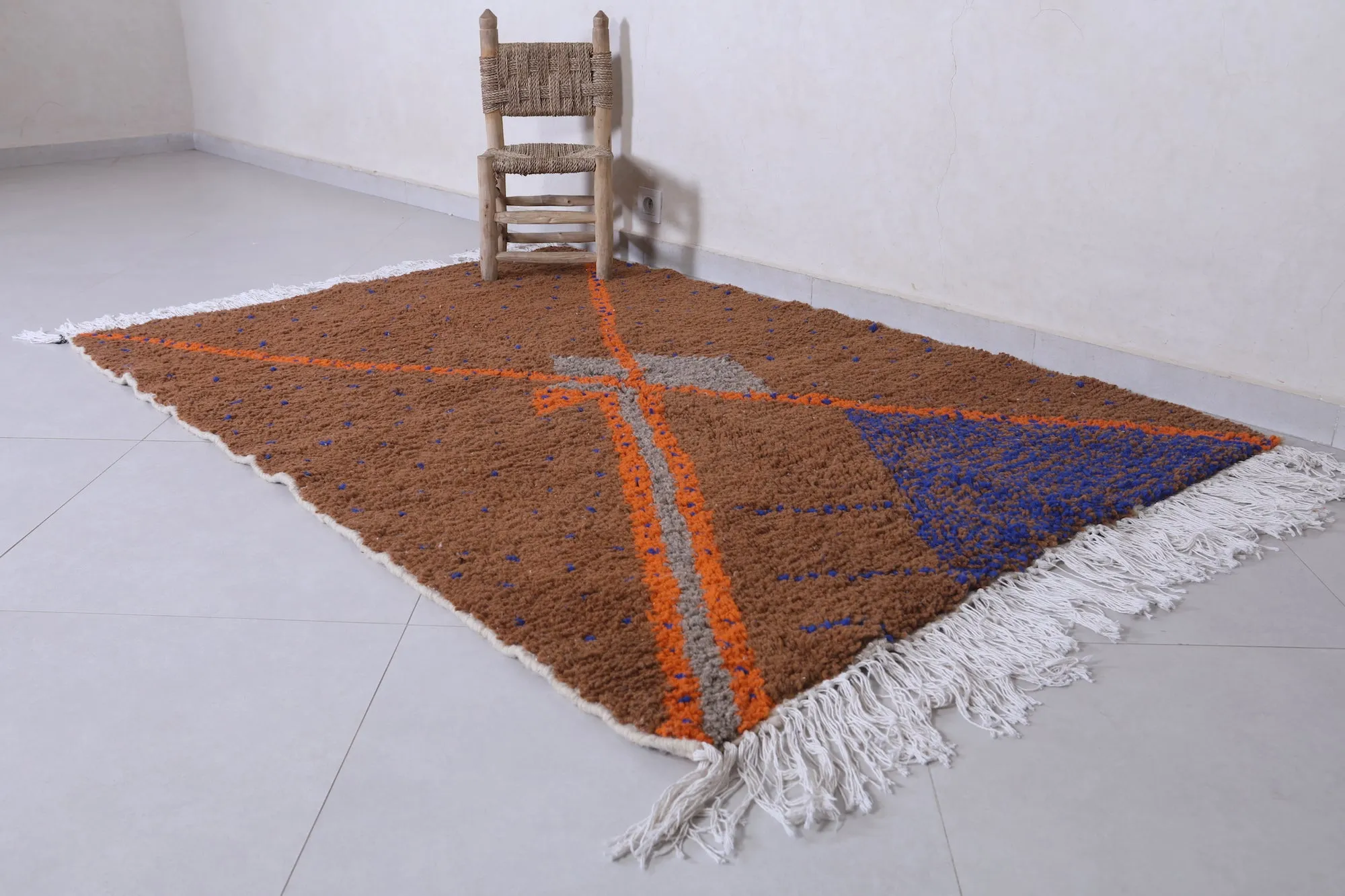 Berber Rug 4.5 x 6.3 Ft - Tribal Handmade Wool Rug