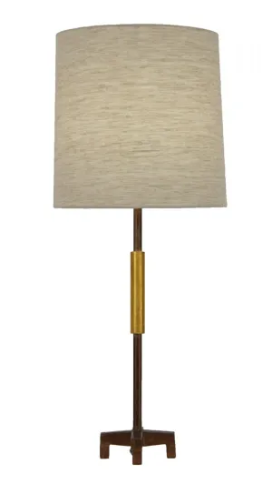 Brown & Gold Metal Table Lamp