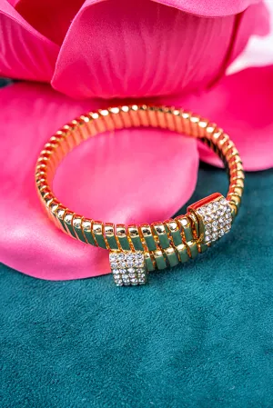 Cambridge Crystal Goldtone Coil Bracelet