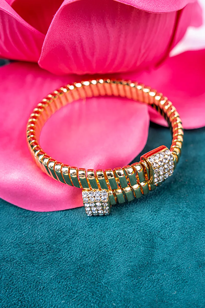 Cambridge Crystal Goldtone Coil Bracelet