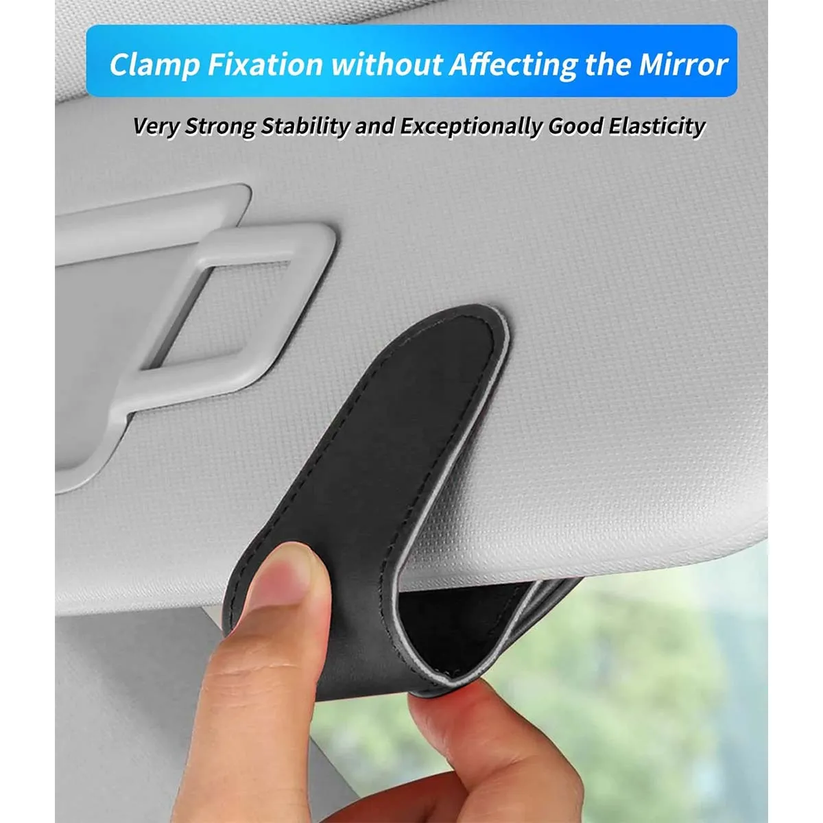 Car Sunglasses Holder, Custom Fit For Your Cars, Magnetic Leather Glasses Frame 2024 Update IN13995