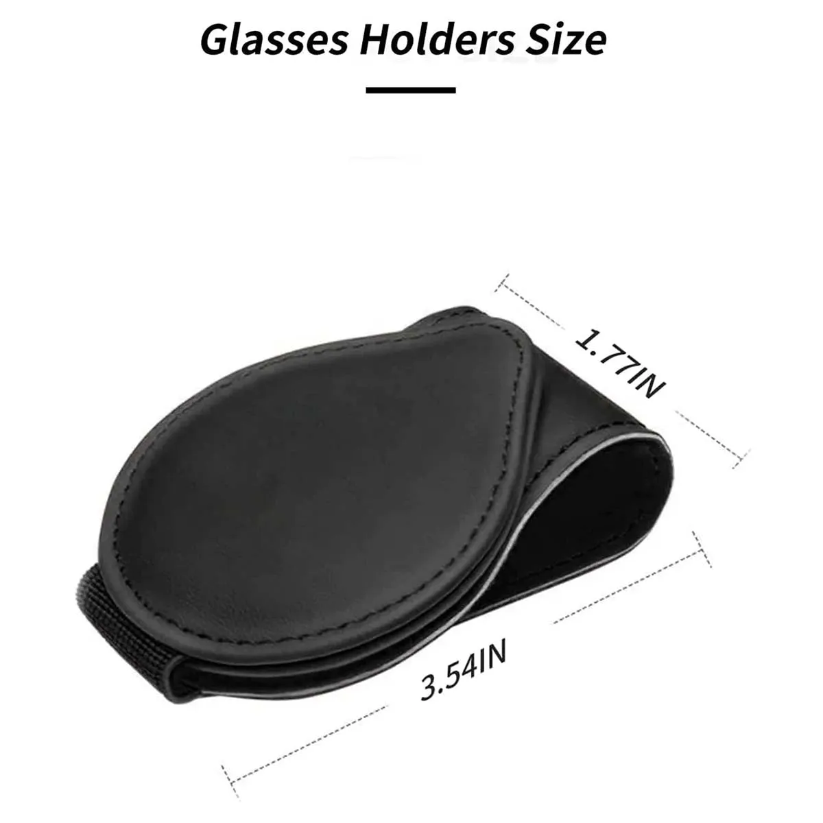 Car Sunglasses Holder, Custom Logo For Your Cars, Magnetic Leather Glasses Frame 2024 Update WQ13995