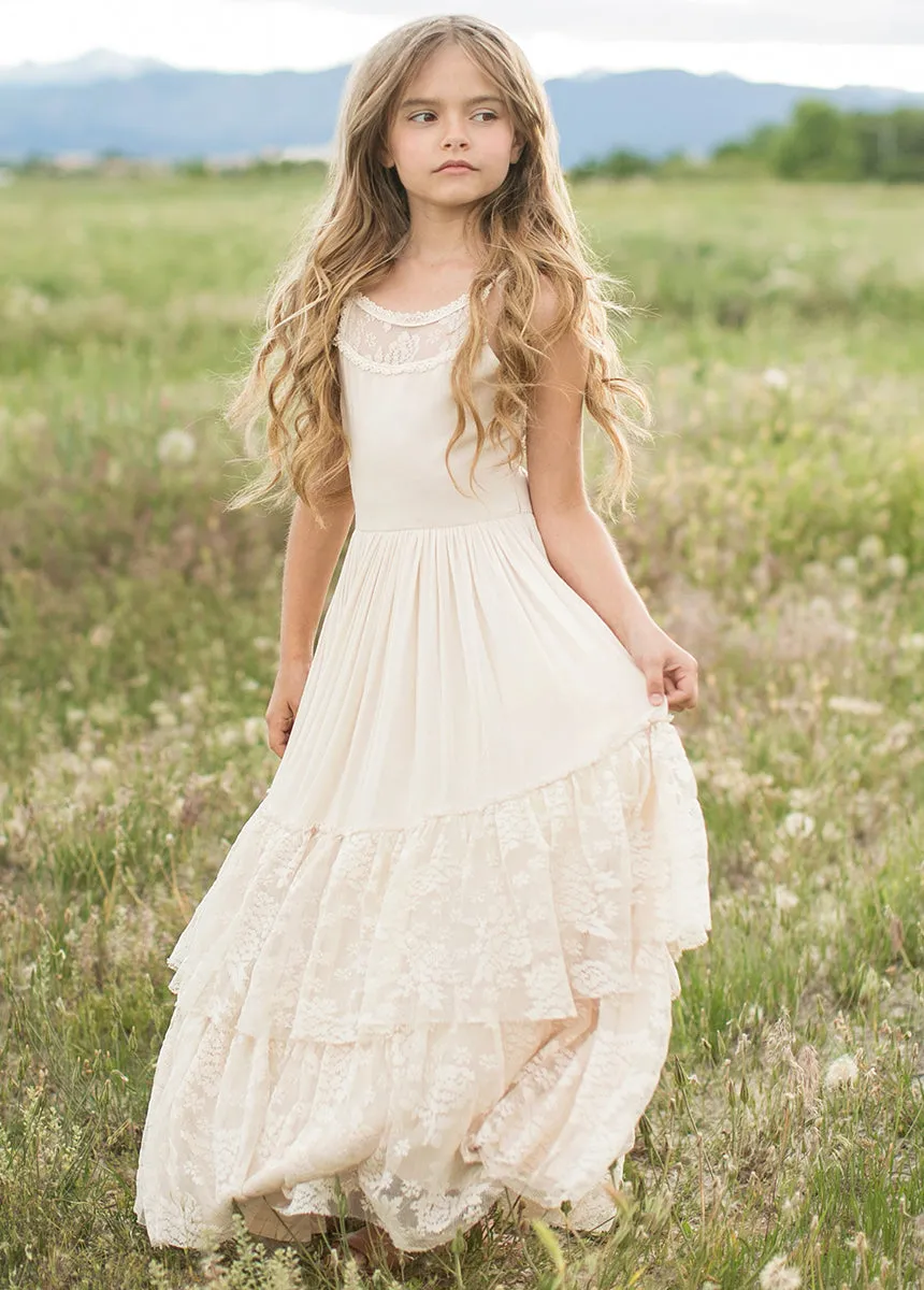 Catrin Dress in Ecru