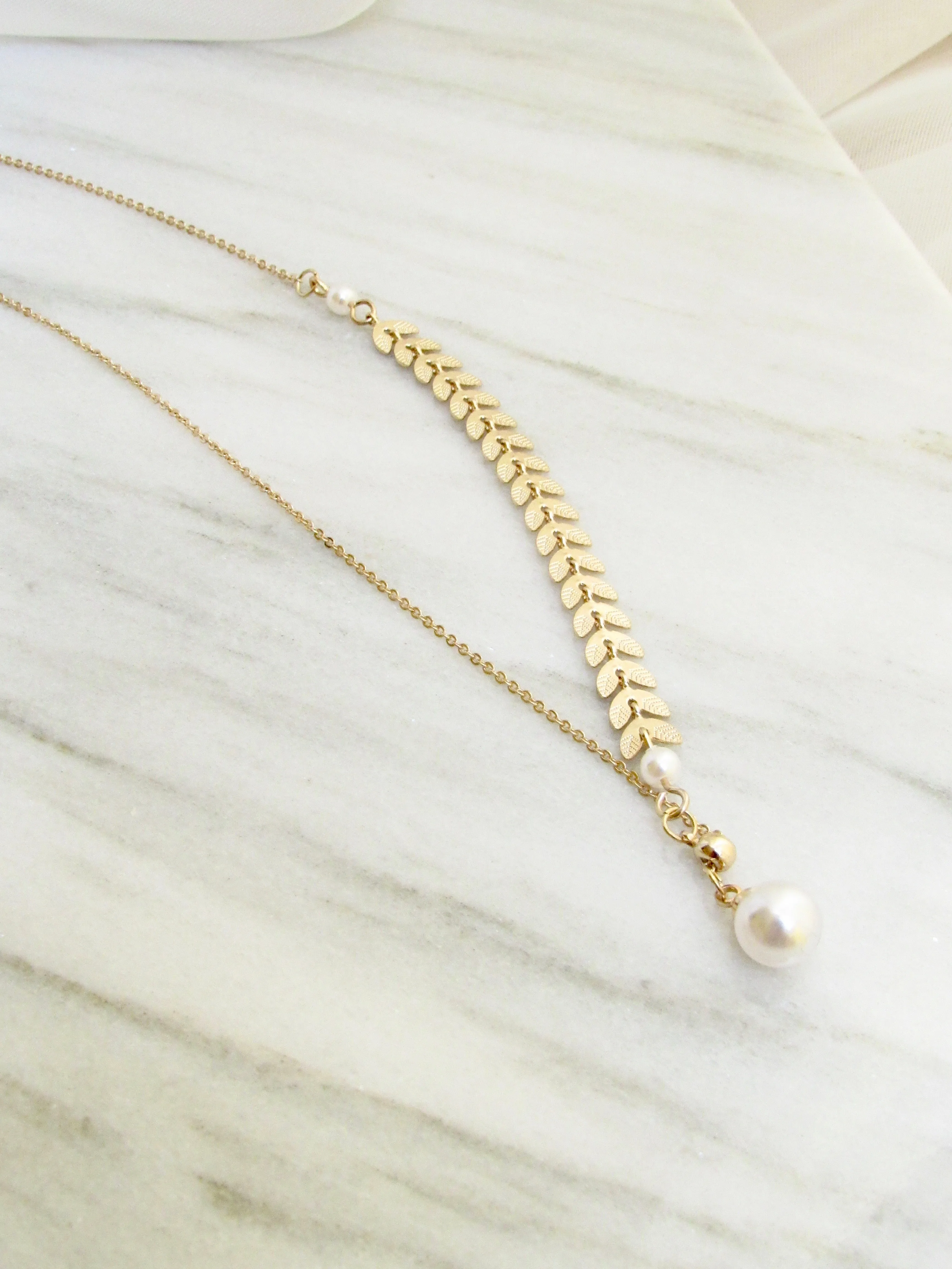 Celeste Asymmetric Pearl Necklace