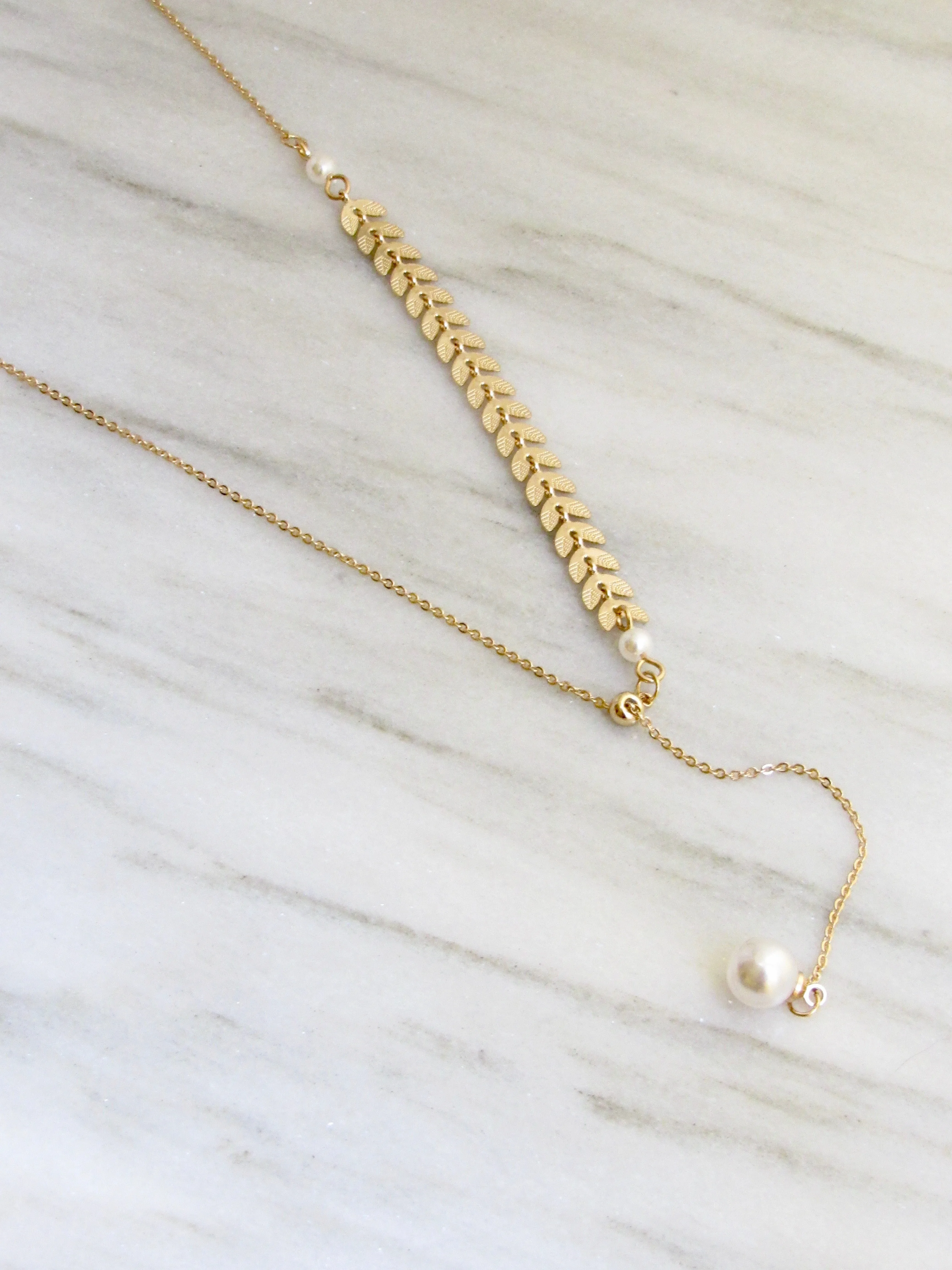 Celeste Asymmetric Pearl Necklace