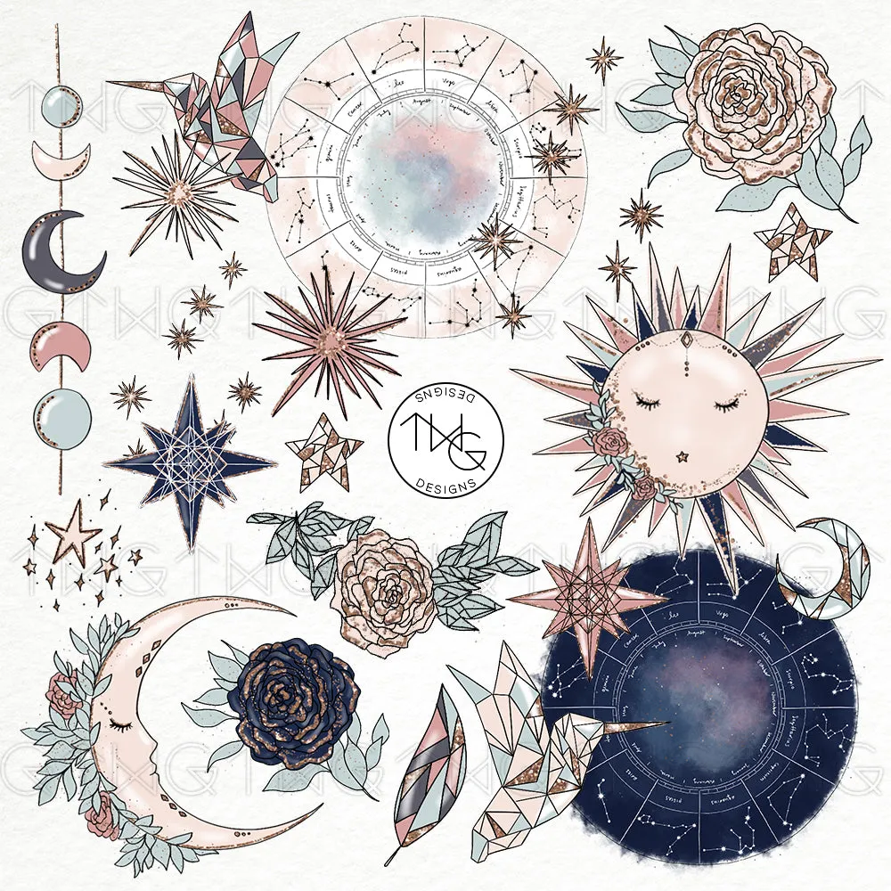 Celestial Clipart Collection