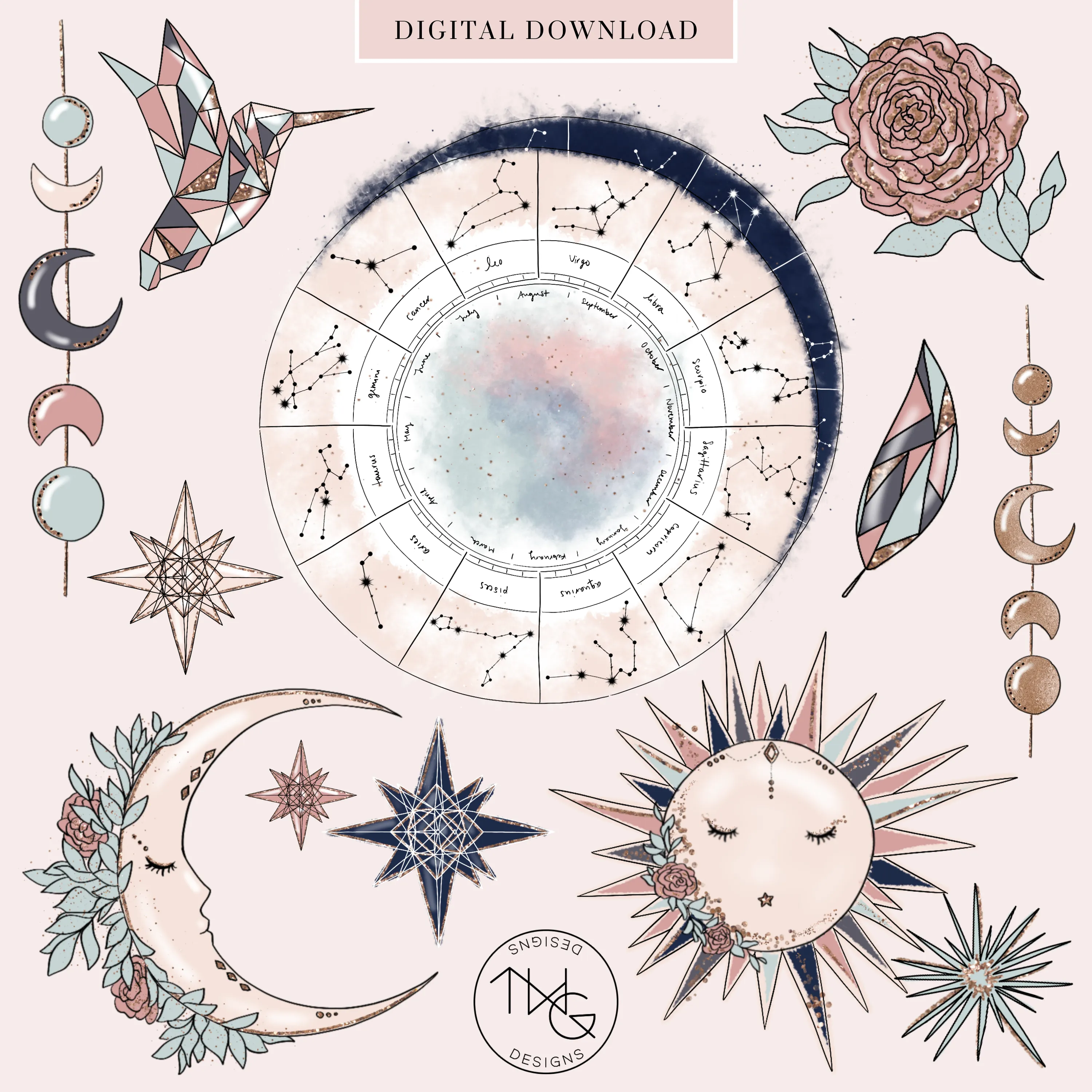 Celestial Clipart Collection