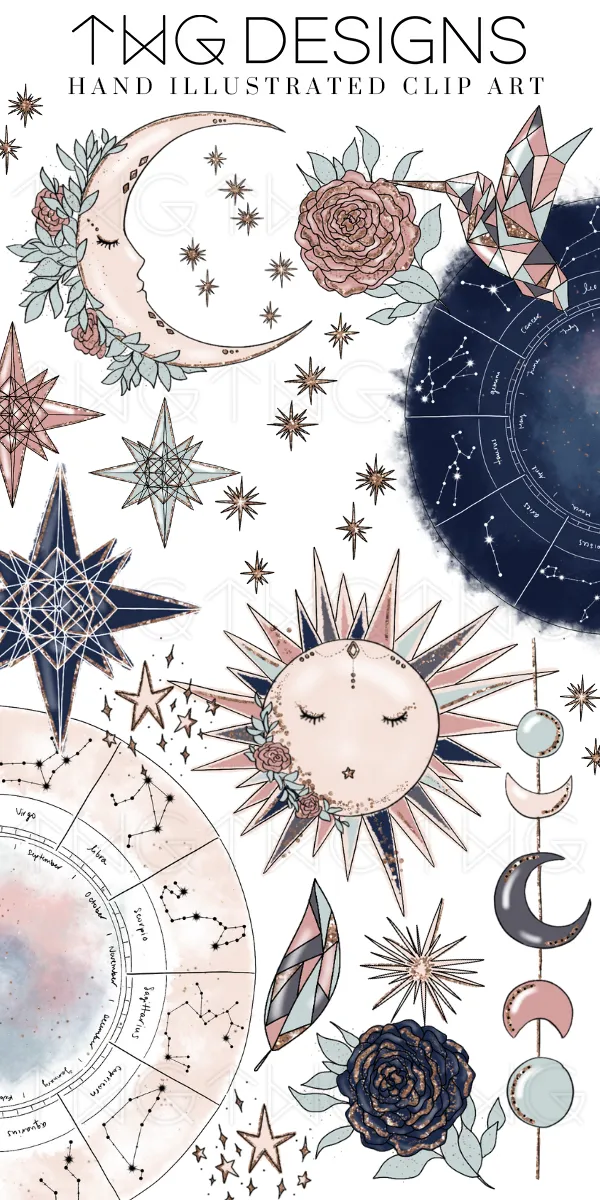 Celestial Clipart Collection