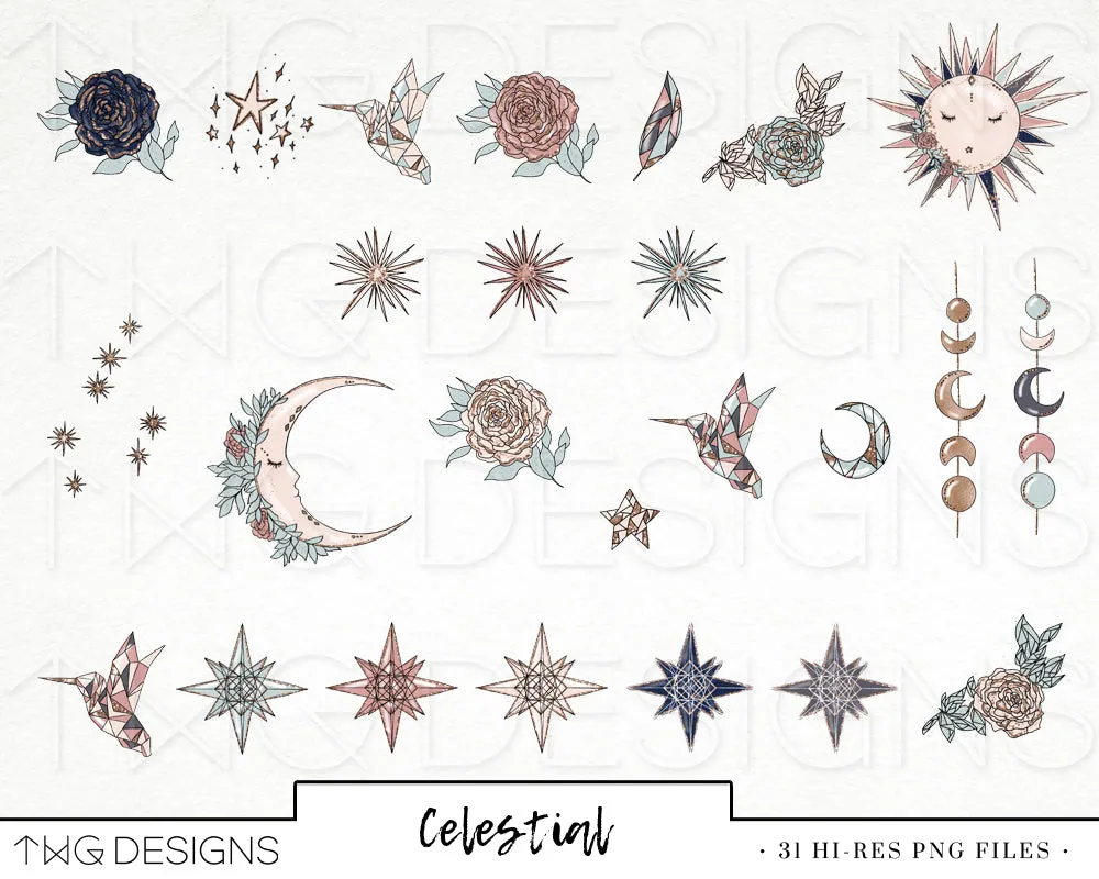 Celestial Clipart Collection