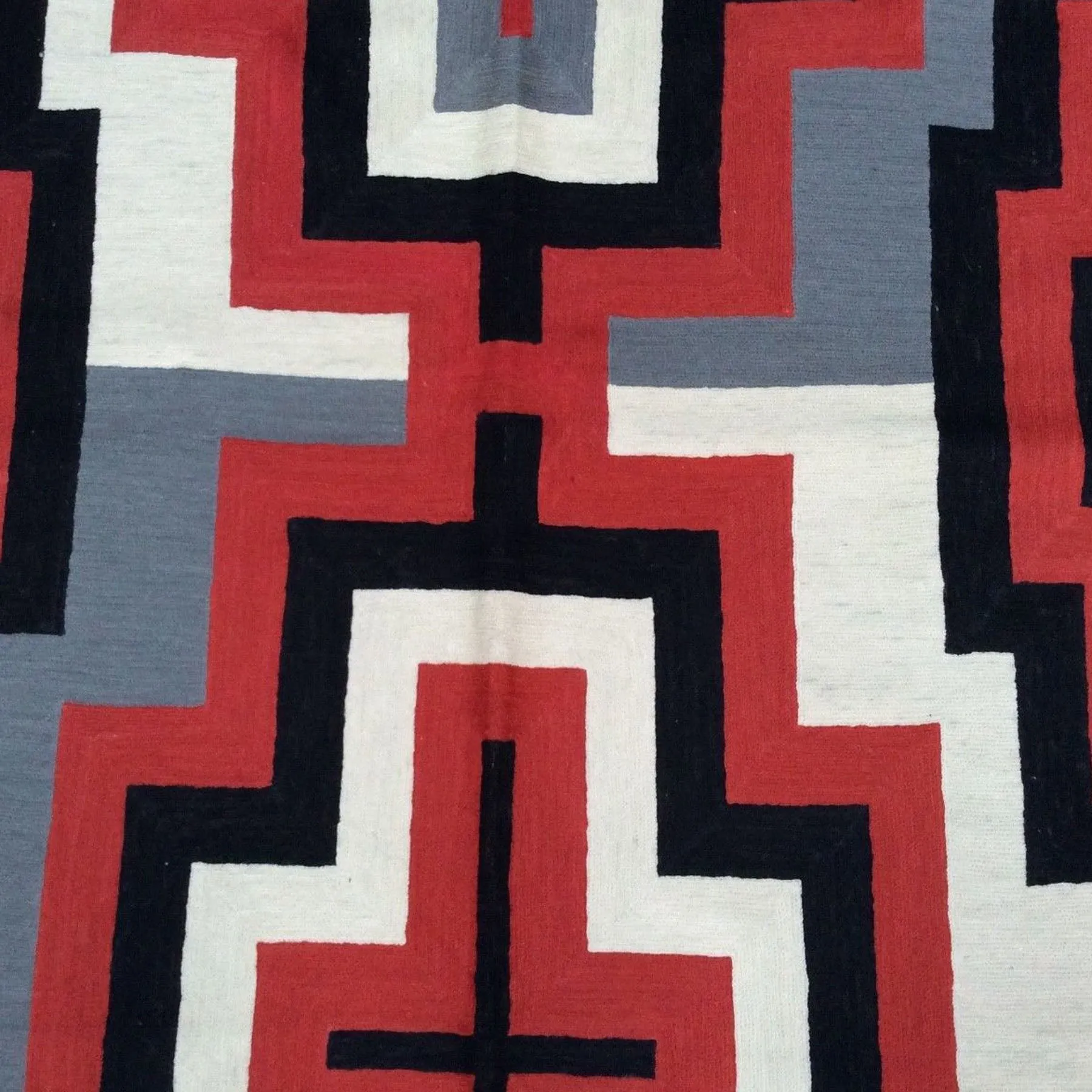 Chain-Stitched Kashmir Southwestern Handmade Wool Rug (Size 4.0 X 6.0) Brrsf-1047