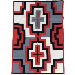 Chain-Stitched Kashmir Southwestern Handmade Wool Rug (Size 4.0 X 6.0) Brrsf-1047
