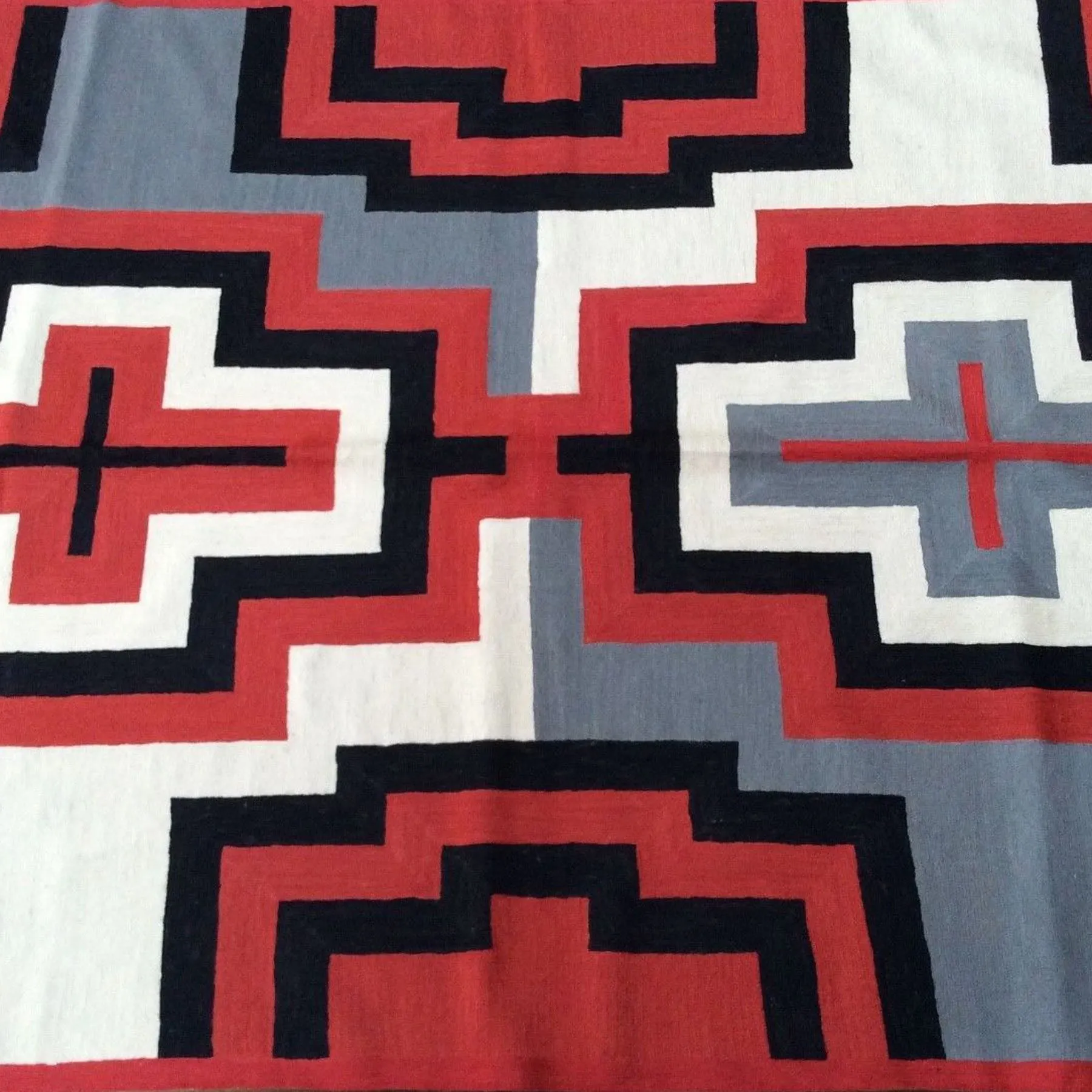 Chain-Stitched Kashmir Southwestern Handmade Wool Rug (Size 4.0 X 6.0) Brrsf-1047
