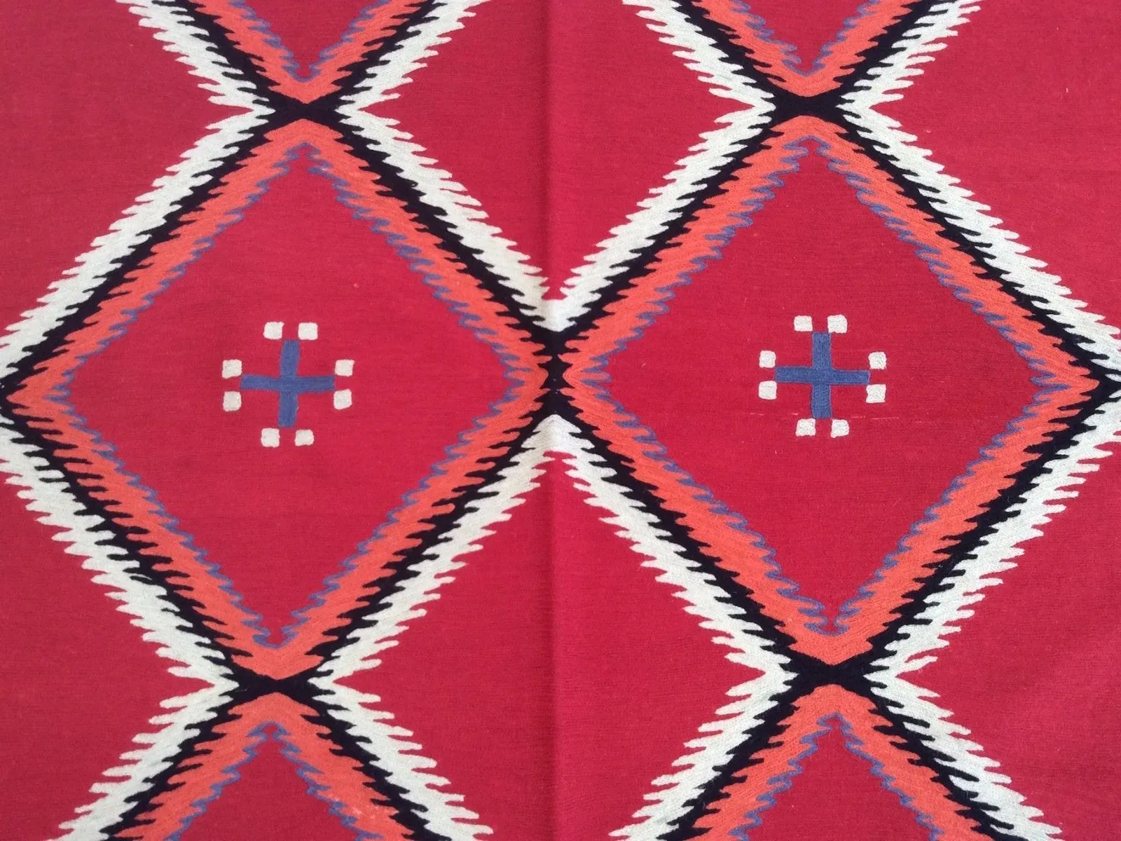 Chain-Stitched Southwestern Kashmir Handmade Wool Rug (Size 4.0 X 6.0) Brrsf-915