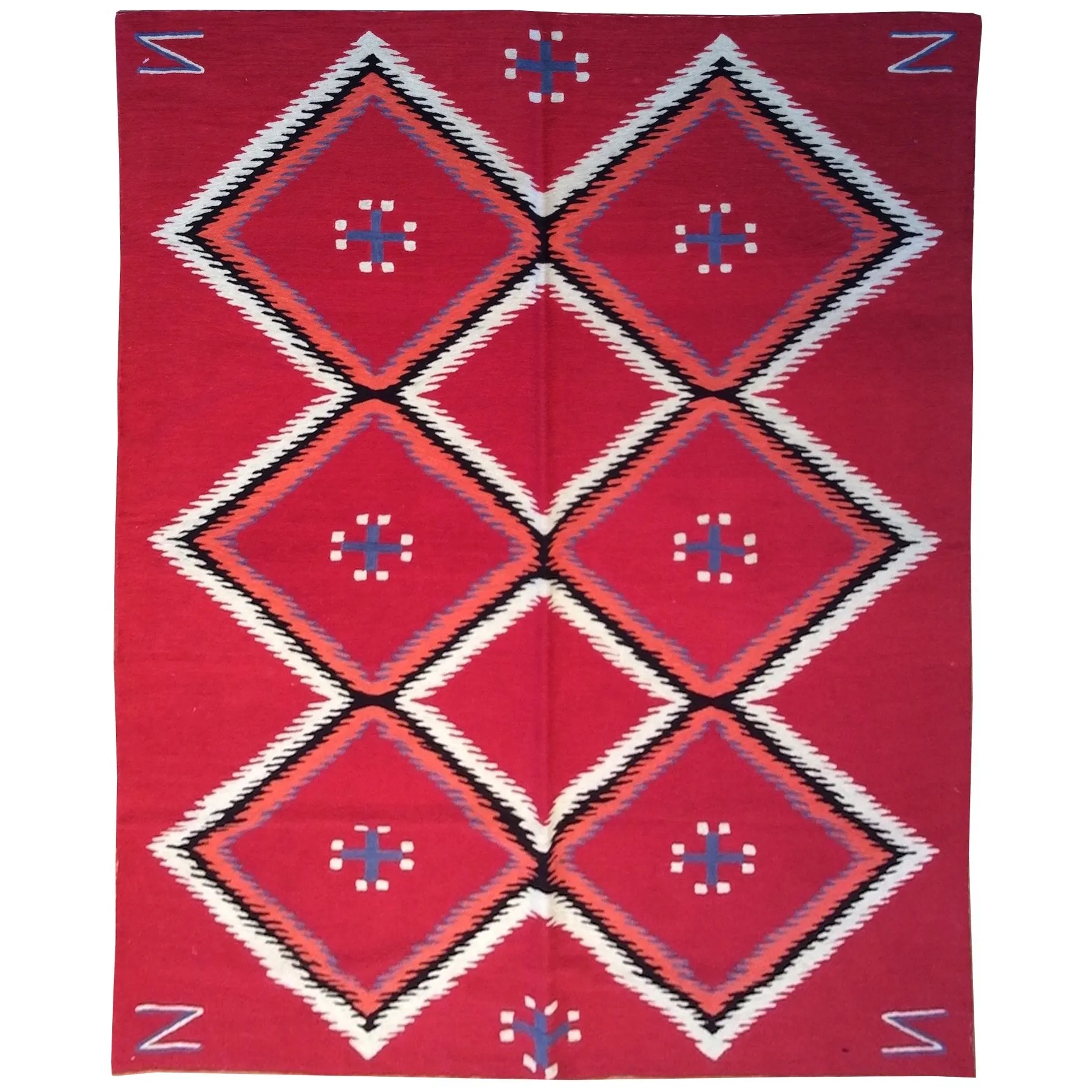 Chain-Stitched Southwestern Kashmir Handmade Wool Rug (Size 4.0 X 6.0) Brrsf-915